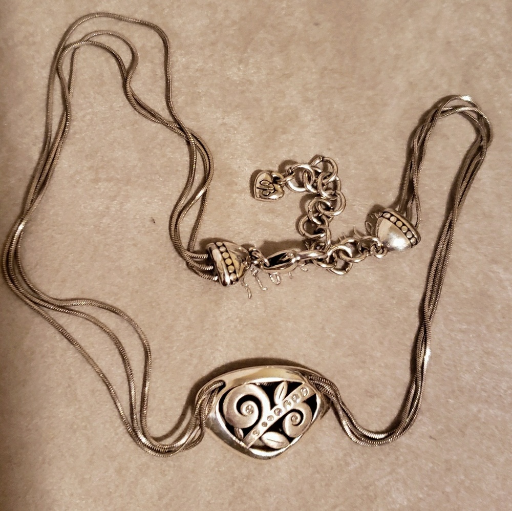 Brighton-Silver,Rhinestone Neclace